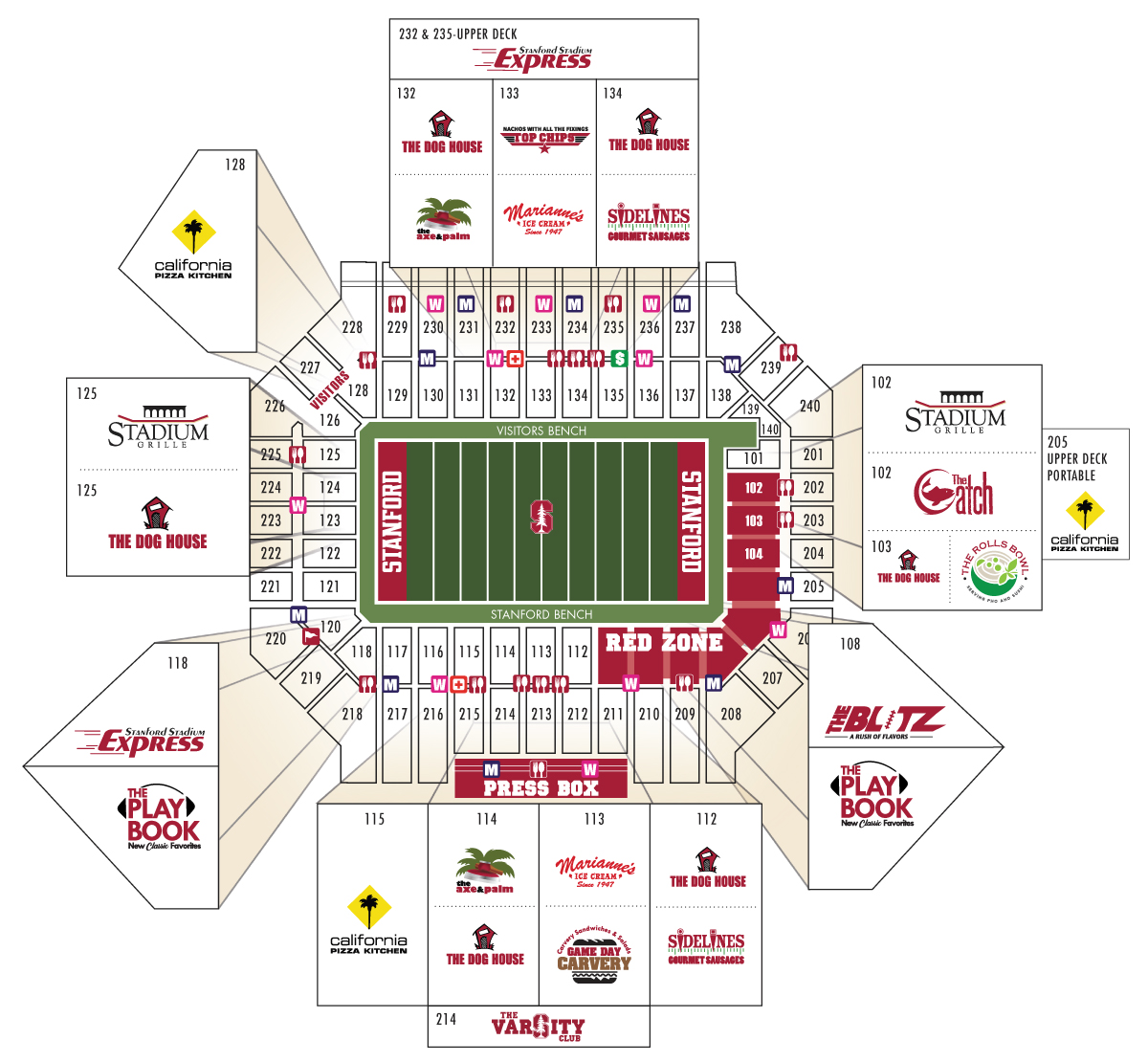 Stanford Football Stadium Parking Map